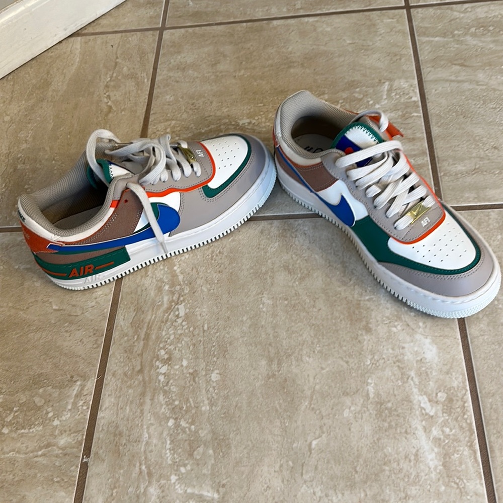 Multi colored Nike Air Force 1s